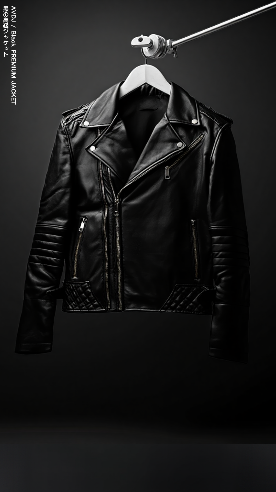 AVDJ / BLACK - VEGAN LEATHER PREMIUM JACKET
