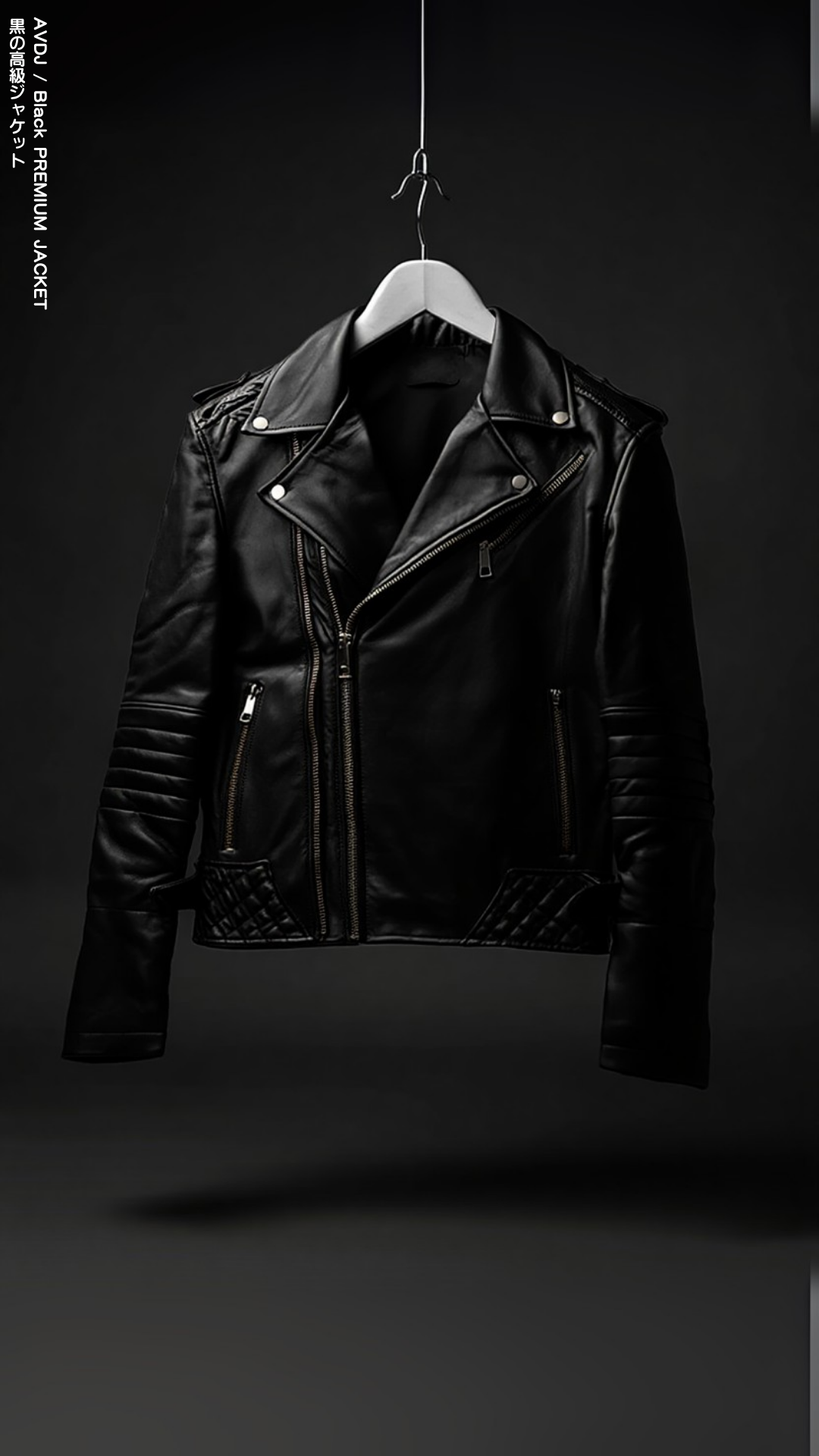 AVDJ / BLACK - VEGAN LEATHER PREMIUM JACKET