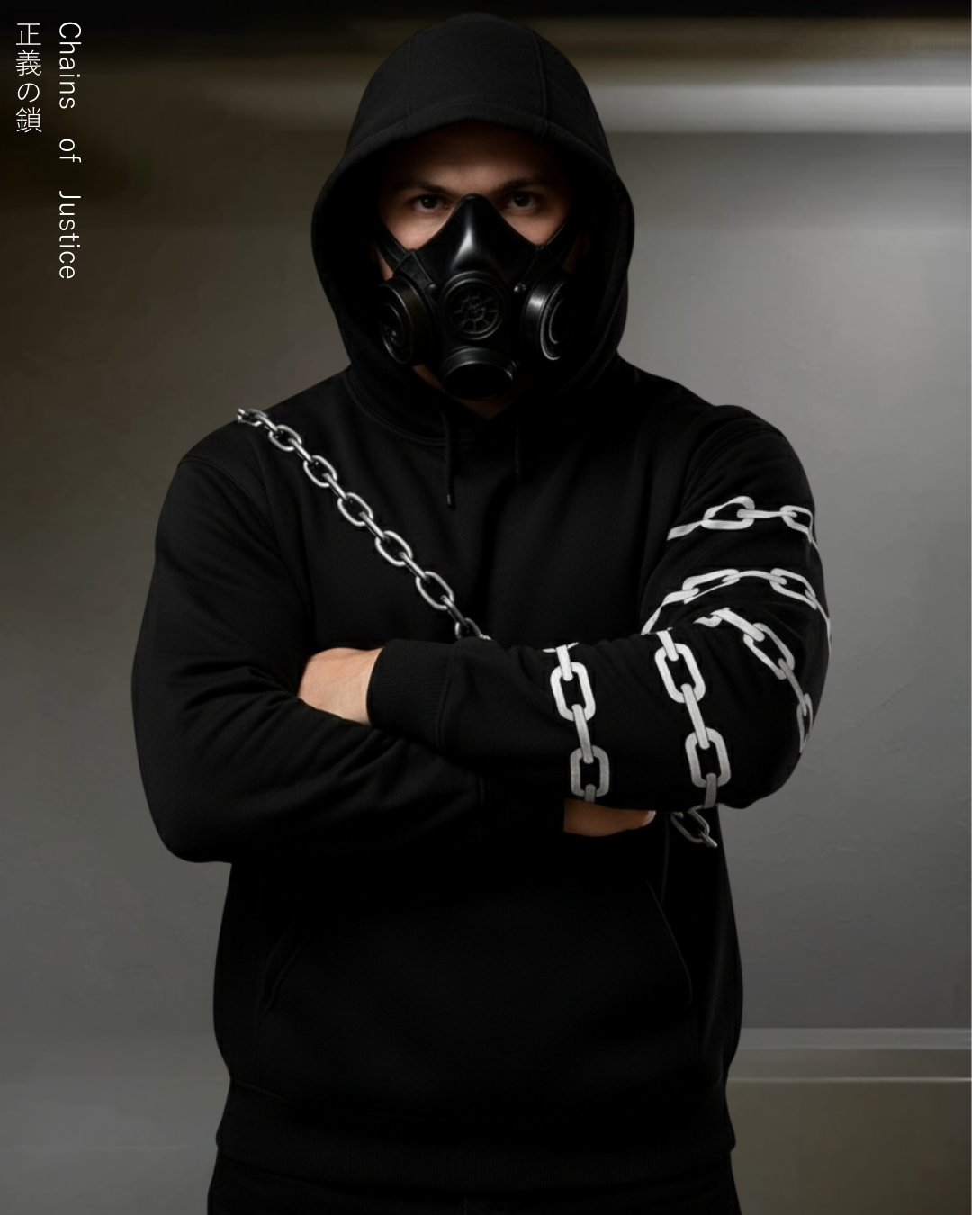 CHAINS OF JUSTICE / OVERISED HOODIE