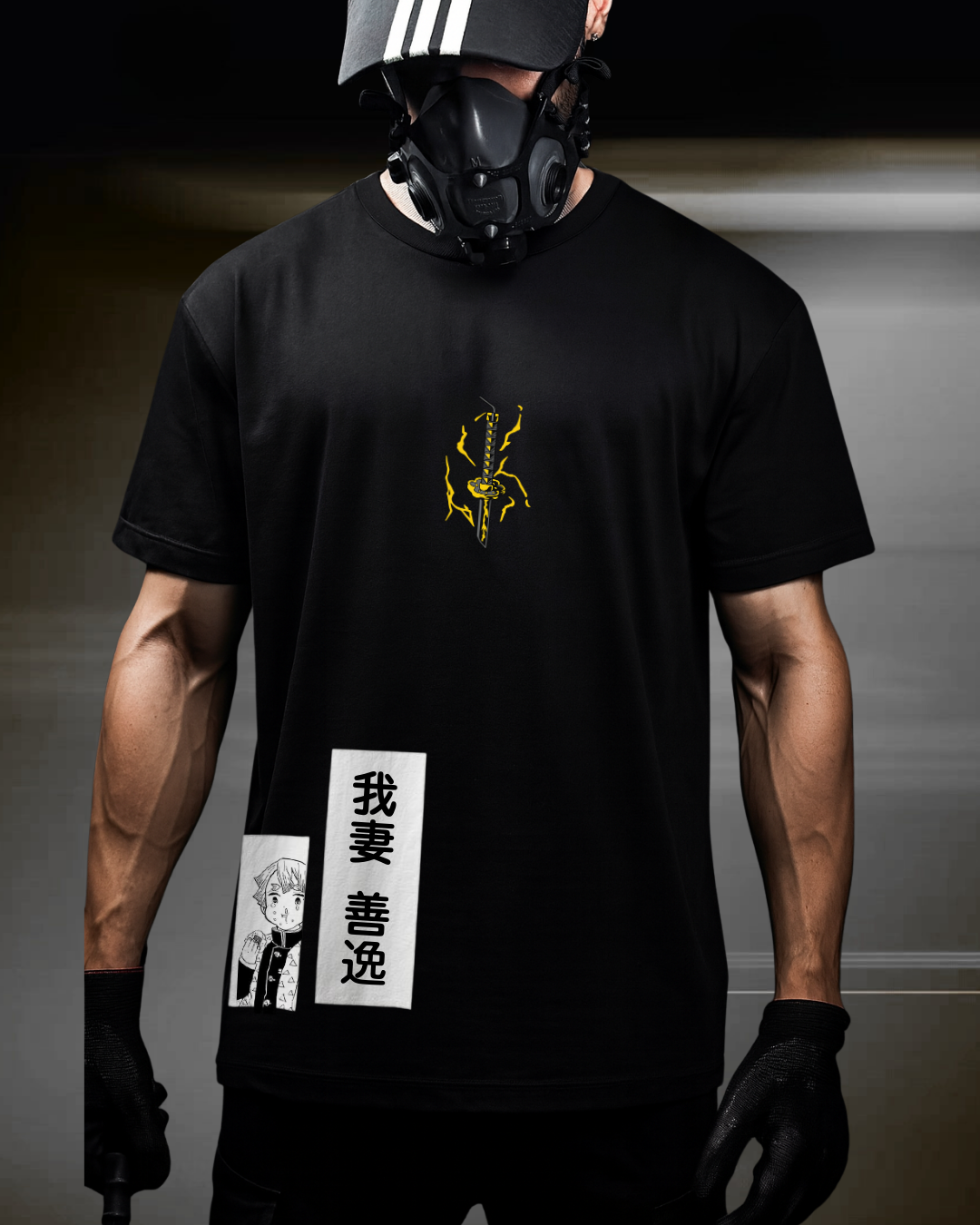 ZENITSU / DEMON SLAYER / PATCHWORK - LIMITED EDITION OVERSIZED T-SHIRT