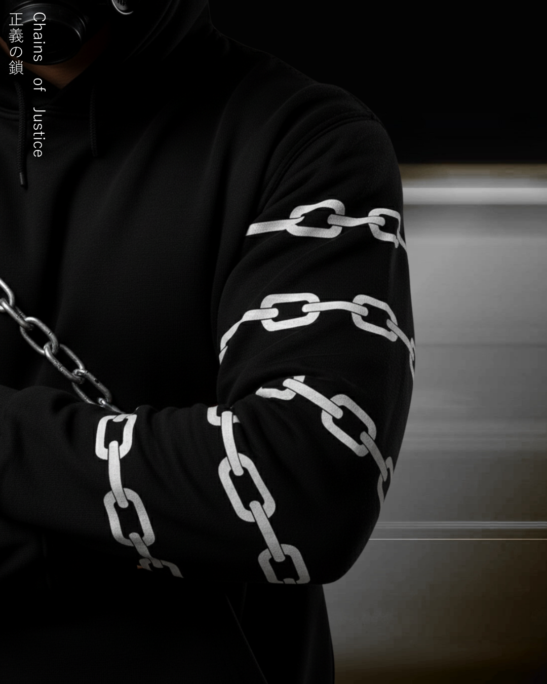 CHAINS OF JUSTICE / OVERISED HOODIE