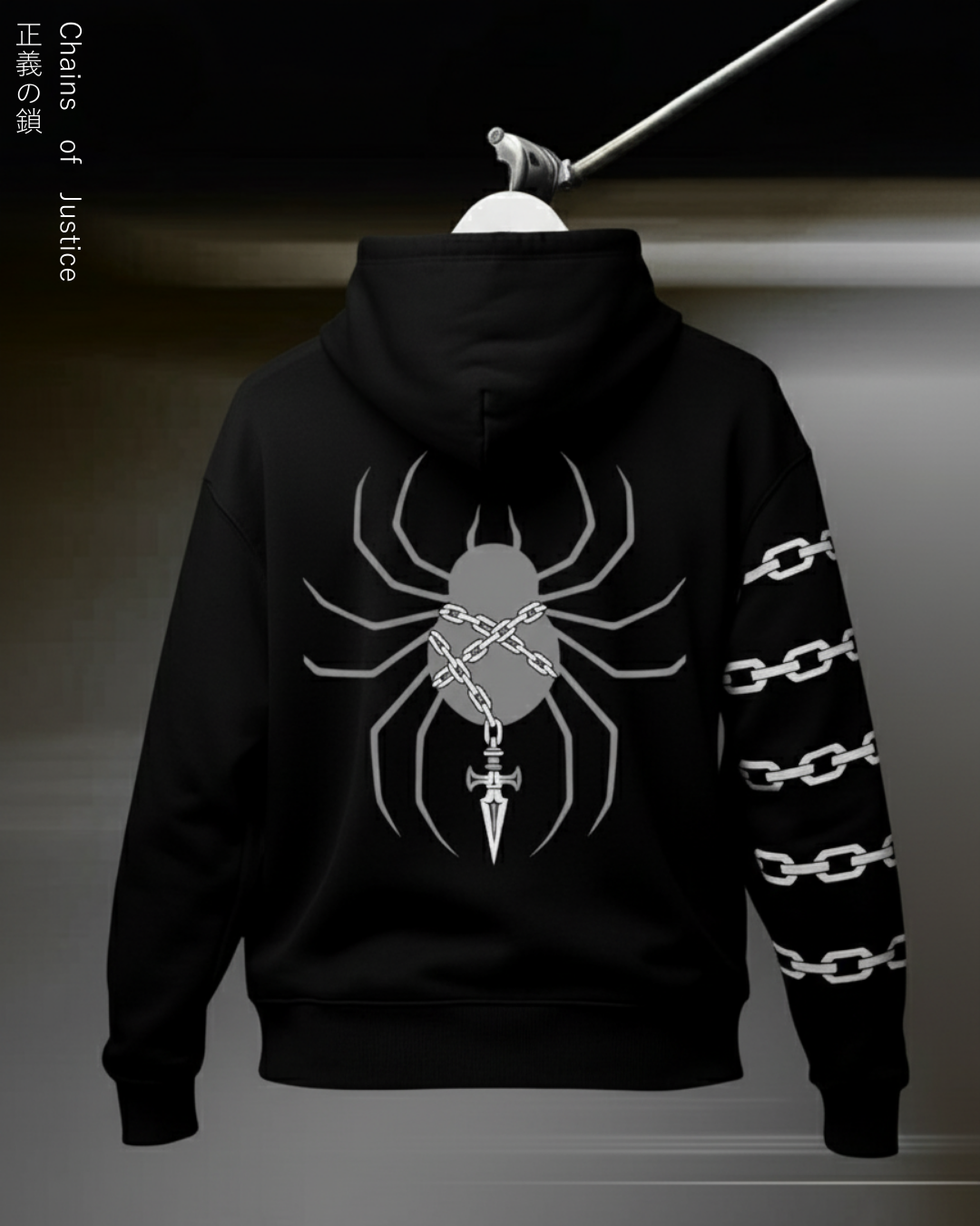 CHAINS OF JUSTICE / OVERISED HOODIE