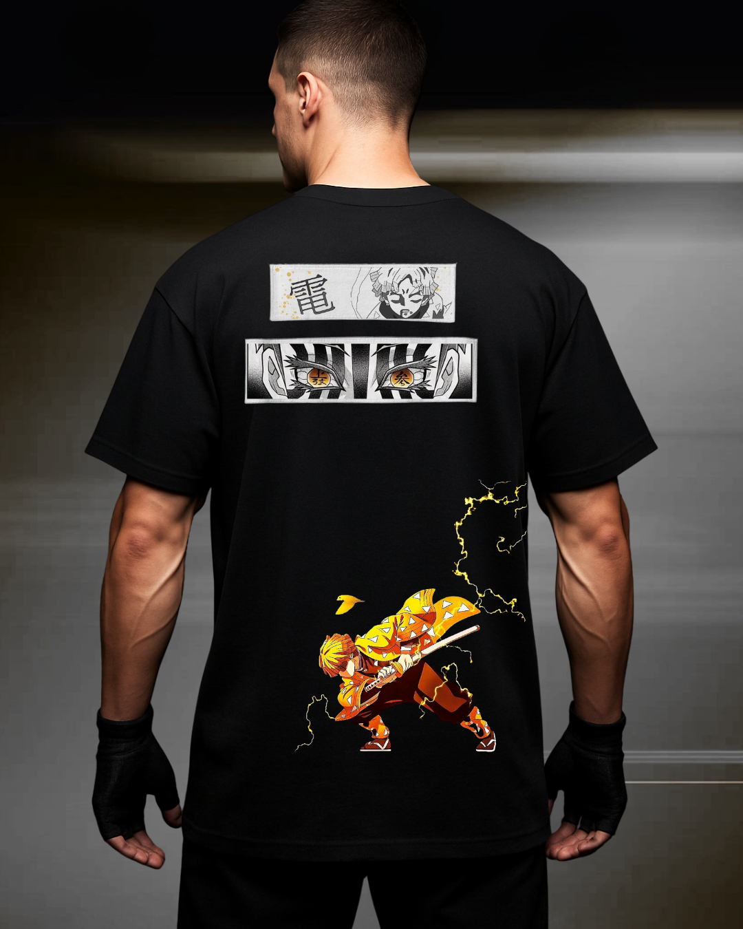 ZENITSU / DEMON SLAYER / PATCHWORK - LIMITED EDITION OVERSIZED T-SHIRT