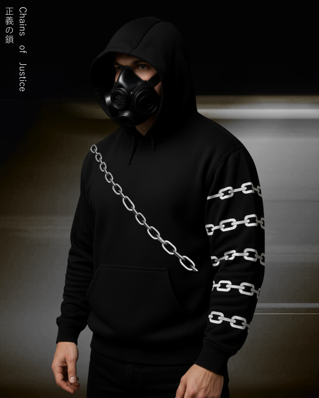 CHAINS OF JUSTICE / OVERISED HOODIE