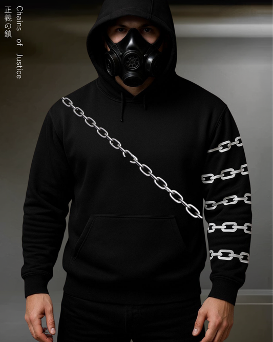 CHAINS OF JUSTICE  / OVERISED HOODIE