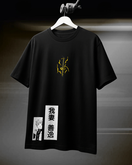 ZENITSU / DEMON SLAYER / PATCHWORK - LIMITED EDITION OVERSIZED T-SHIRT