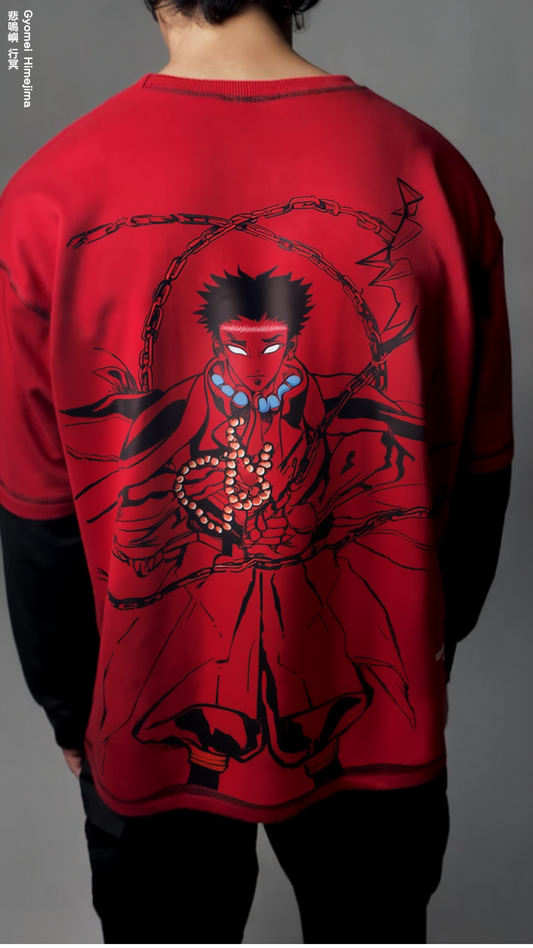 GYOMEI HIMEJIMA  / FULL SLEEVE OVERSIZED TEE