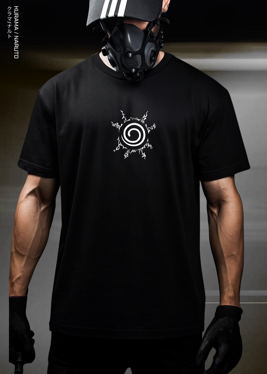 KURAMA / NARUTO OVERSIZED / 240GSM (BLACK)