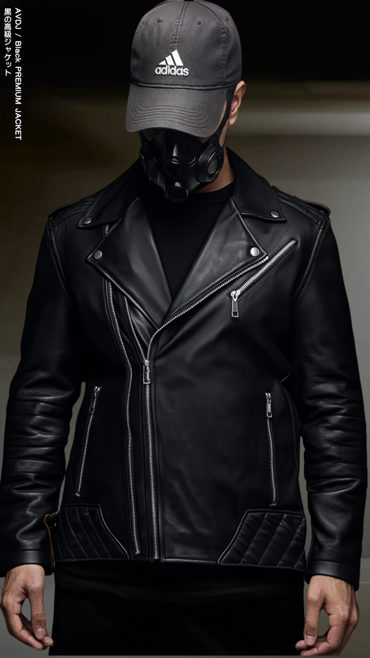 AVDJ / BLACK - VEGAN LEATHER PREMIUM JACKET
