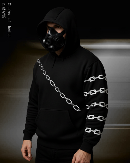CHAINS OF JUSTICE  / OVERISED HOODIE