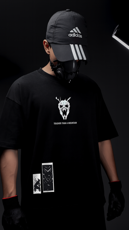 Threat Level: Dragon V2 Anime - PATCHWORK OVERSIZED TEE