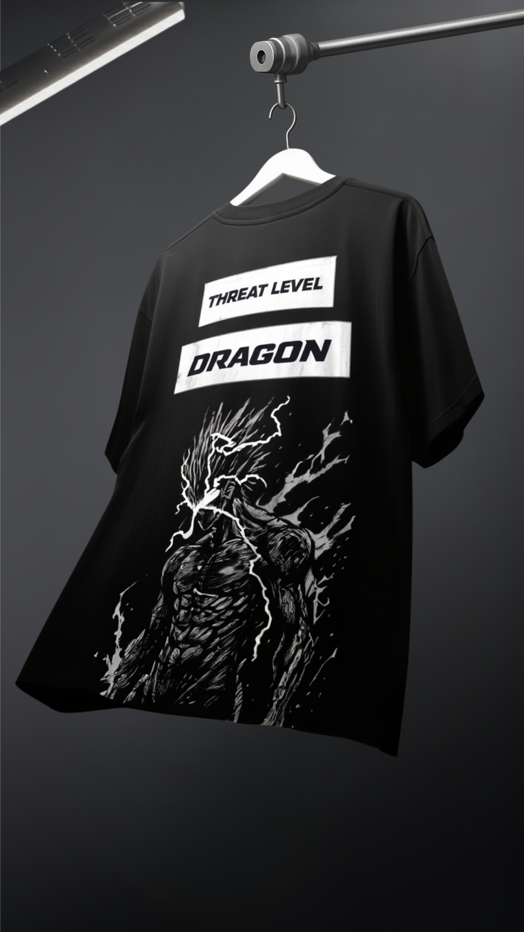 Threat Level: Dragon V2 Anime - PATCHWORK OVERSIZED TEE