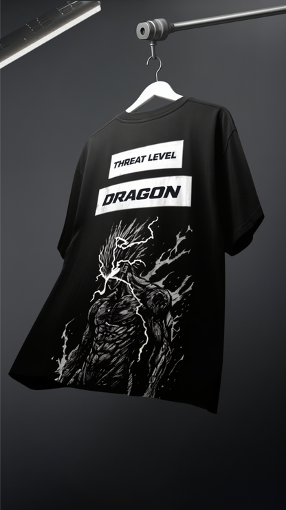 Threat Level: Dragon V2 Anime - PATCHWORK OVERSIZED TEE
